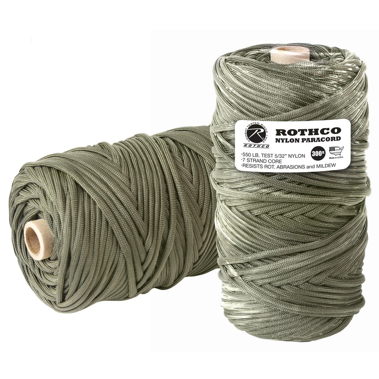 Rothco Nylon Paracord 550lb 300 Ft Tube - Olive Drab 1 Rothco Nylon Paracord 550lb 300 Ft Tube - Olive Drab
