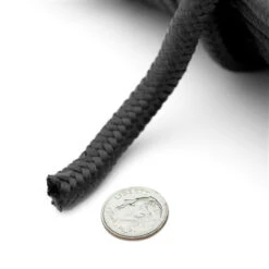 9mm (3/8") X 50' Nylon Braided Rope - Black -Outdoor Sports Equipment Store 229B 4T