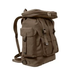 Rothco Canvas European Style Rucksack -Outdoor Sports Equipment Store 2384 Brown A