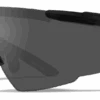 Wiley X Saber Advanced Sunglasses 3 Lens Pack ~ Smoke Grey- Clear- Light Rust With Matte Black Frame