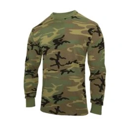 Rothco Long Sleeve Vintage T-Shirt - Woodland Camo -Outdoor Sports Equipment Store 3733 C