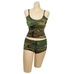 Rothco Booty Camp Shorts & Tank Top - Woodland Camo