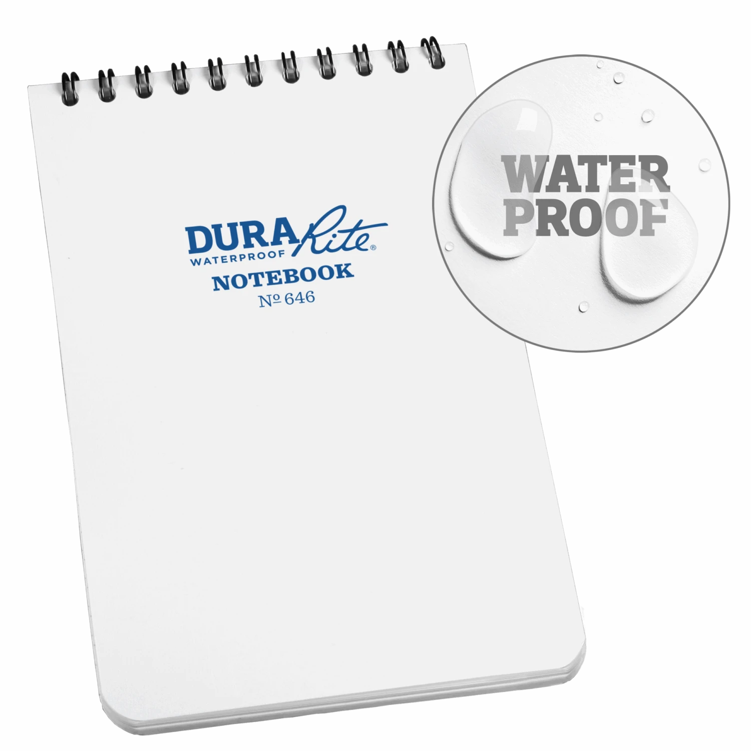 Rite In The Rain Waterproof (Durarite) Top Spiral Notebook, 4in X 6in 1 Rite In The Rain Waterproof (Durarite) Top Spiral Notebook, 4in X 6in