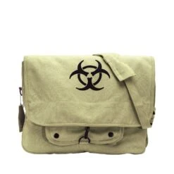 Rothco Vintage Canvas Paratrooper Bag W/Bio-Hazard Symbol