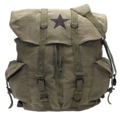 Rothco Vintage Weekender Canvas Backpack With Star