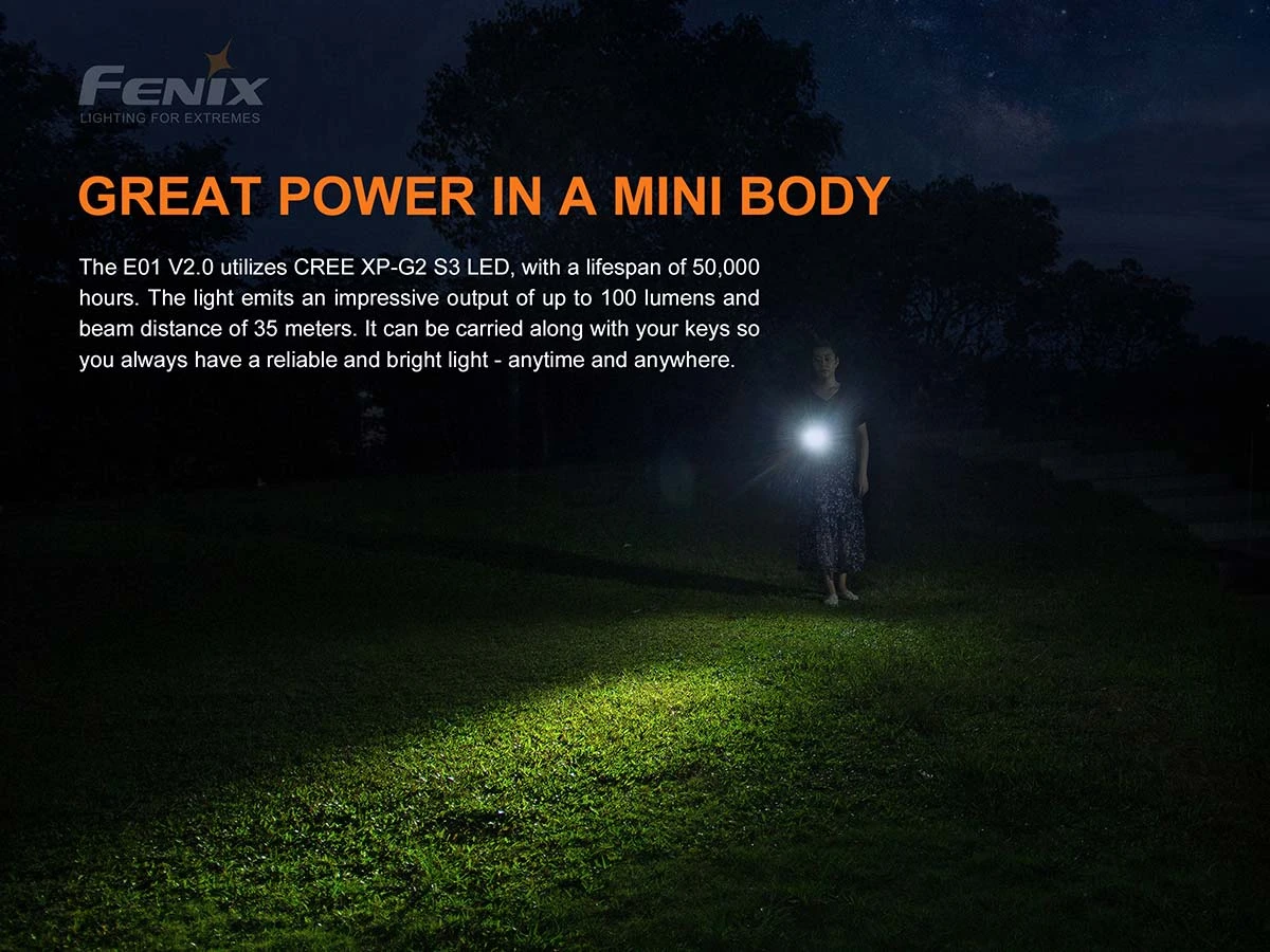 Fenix E01 V2.0 100 Lumens AAA Flashlight 5 Fenix E01 V2.0 100 Lumens AAA Flashlight - Image 5