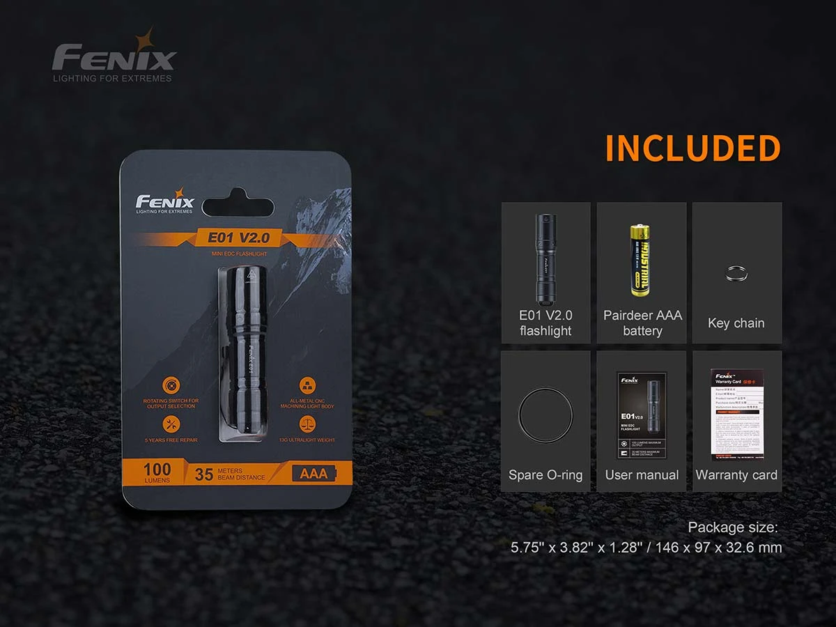 Fenix E01 V2.0 100 Lumens AAA Flashlight 16 Fenix E01 V2.0 100 Lumens AAA Flashlight - Image 16