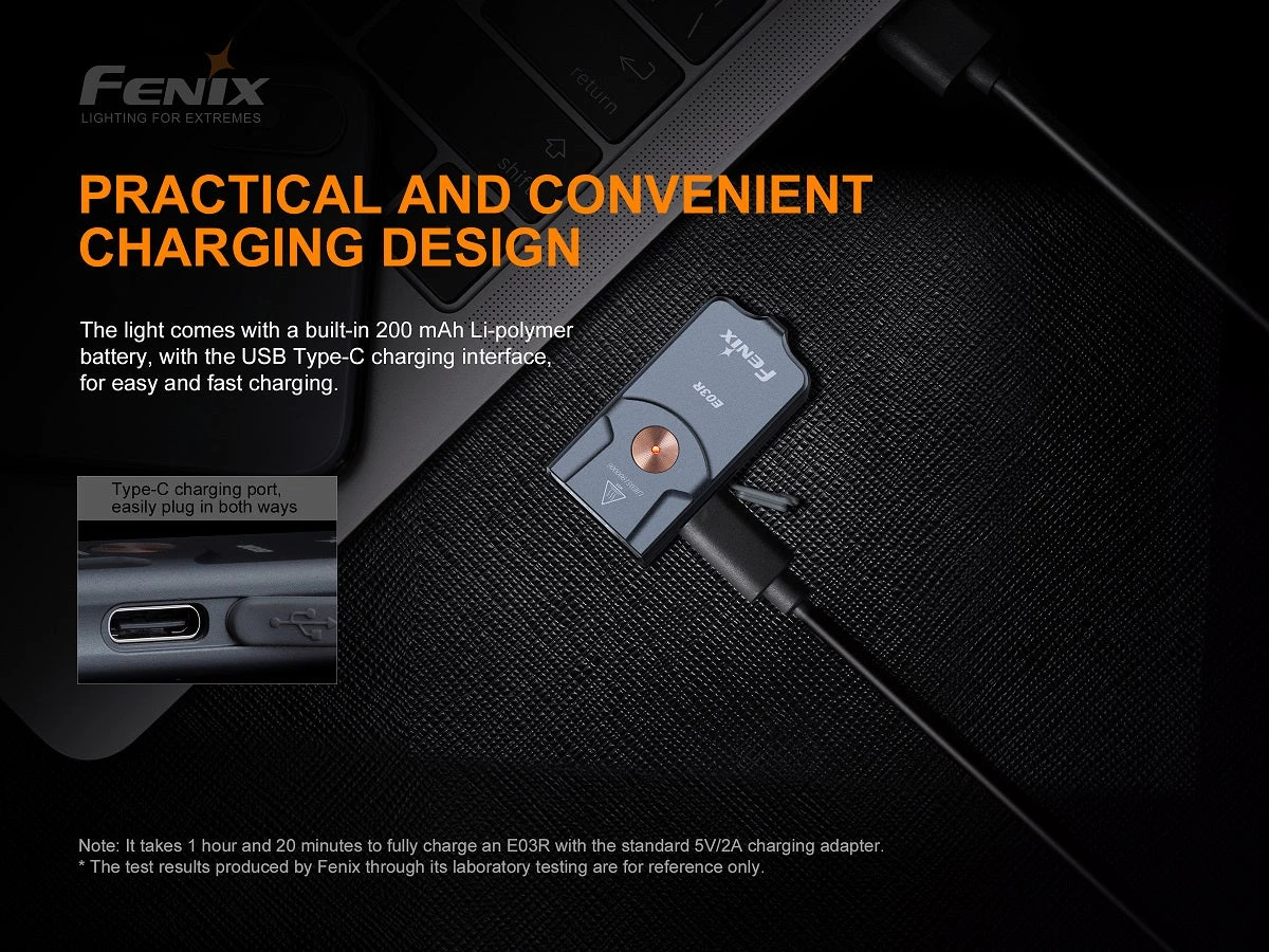 Fenix E03R 260 Lumens Keychain Flashlight 6 Fenix E03R 260 Lumens Keychain Flashlight - Image 6