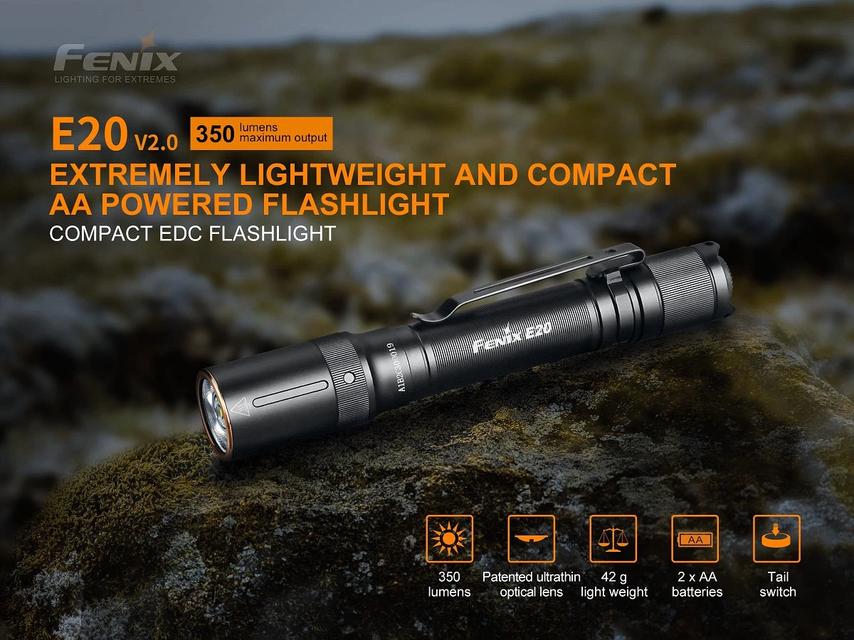 Fenix E20 V2.0 350 Lumens EDC Flashlight 15 Fenix E20 V2.0 350 Lumens EDC Flashlight - Image 15