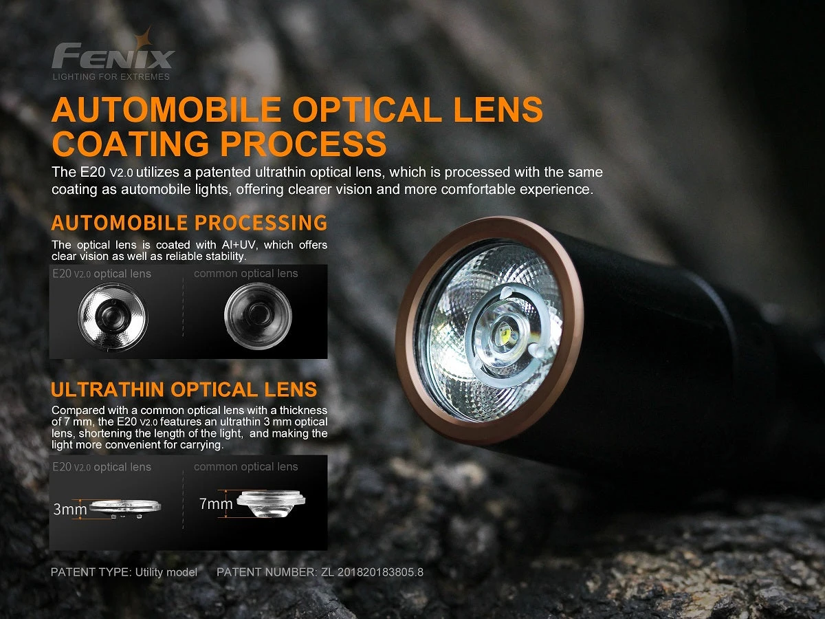 Fenix E20 V2.0 350 Lumens EDC Flashlight 13 Fenix E20 V2.0 350 Lumens EDC Flashlight - Image 13