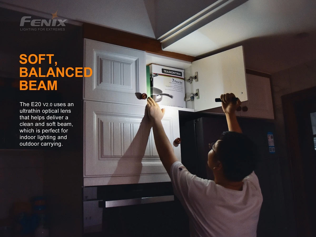 Fenix E20 V2.0 350 Lumens EDC Flashlight 8 Fenix E20 V2.0 350 Lumens EDC Flashlight - Image 8