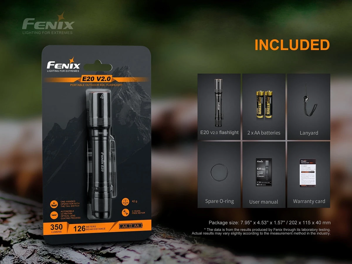 Fenix E20 V2.0 350 Lumens EDC Flashlight 3 Fenix E20 V2.0 350 Lumens EDC Flashlight - Image 3