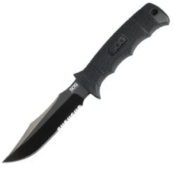 SOG SEAL Pup Elite Black, Serrated - Ballistic Nylon Sheath -Outdoor Sports Equipment Store E37TN CP product alt 4 20366 41552 46137.1579022872.1280.1280 81125.1597871131