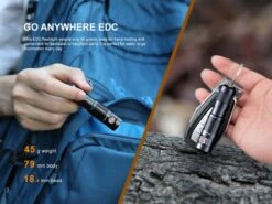 Fenix E09R 600 Lumens Rechargeable EDC Flashlight -Outdoor Sports Equipment Store Fenix E09R flashlight size