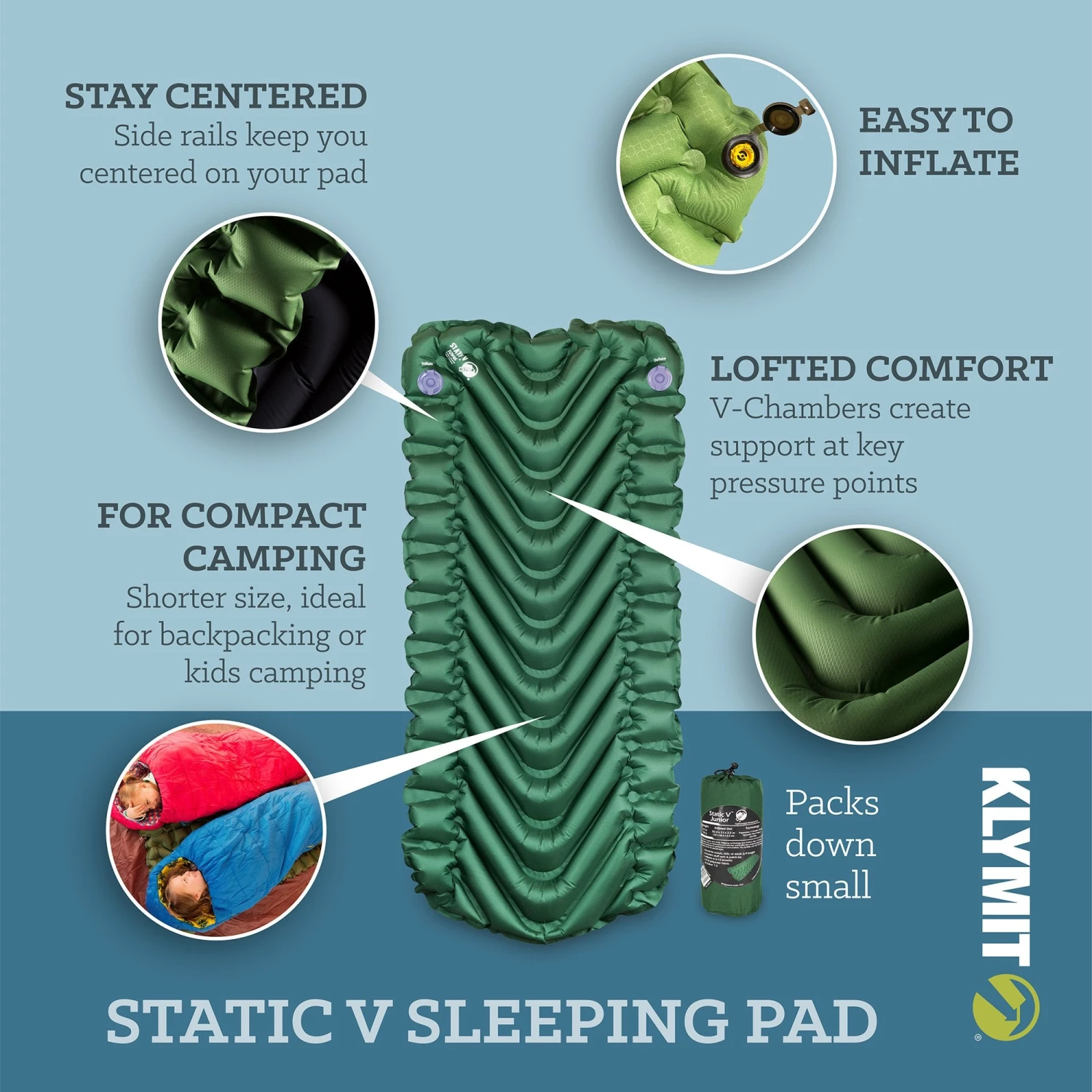 Klymit Static V Sleeping Pad - Short 3 Klymit Static V Sleeping Pad - Short - Image 3