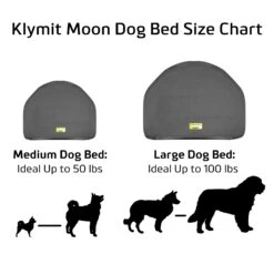 Klymit Moon Dog Bed -Outdoor Sports Equipment Store Klymit MoonDogBed Large 06MDGY01C 2SizeChart 2000x2000 f685450a 967c 4c54 84cc fe76718e322e