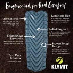 Klymit Static V Luxe SL Sleeping Pad -Outdoor Sports Equipment Store Klymit StaticVLuxeSL 06LLBL01D AmazonCallouts v2 2000x2000 affc5213 aee9 47fb a6a1 eb29a55fb074