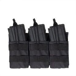 Rothco MOLLE Open Top Six Rifle Mag Pouch -Outdoor Sports Equipment Store Molle open top six rifle mag pouch black 2 Good2GoCo