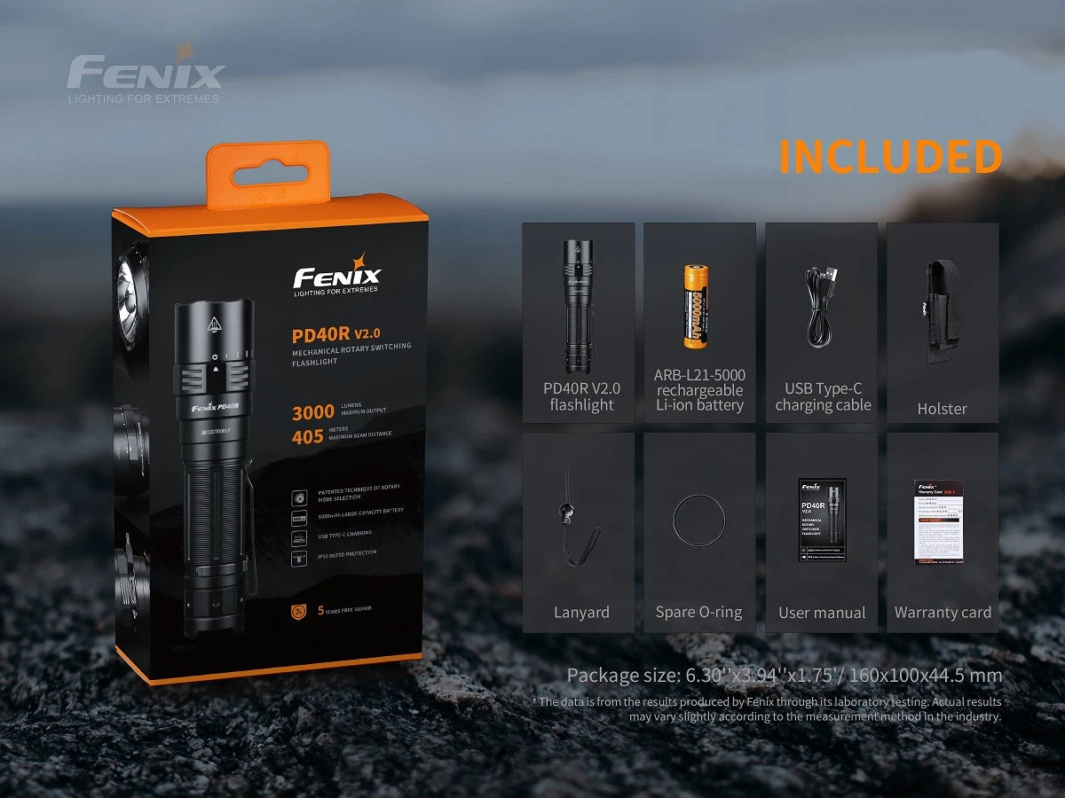 Fenix PD40R V2.0 3000 Lumens Rechargeable Flashlight 3 Fenix PD40R V2.0 3000 Lumens Rechargeable Flashlight - Image 3