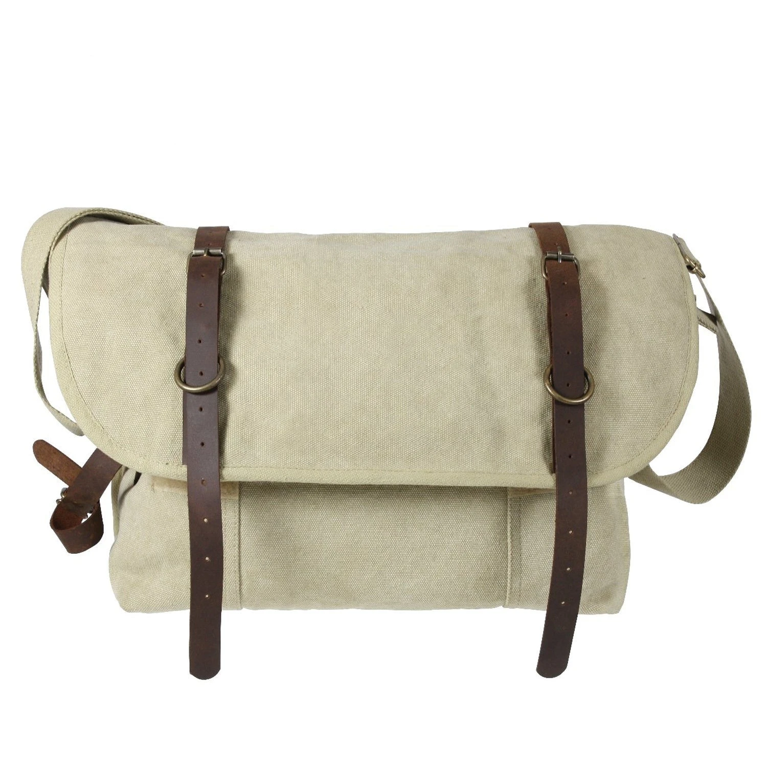Rothco Vintage Canvas Explorer Shoulder Bag With Leather Accents