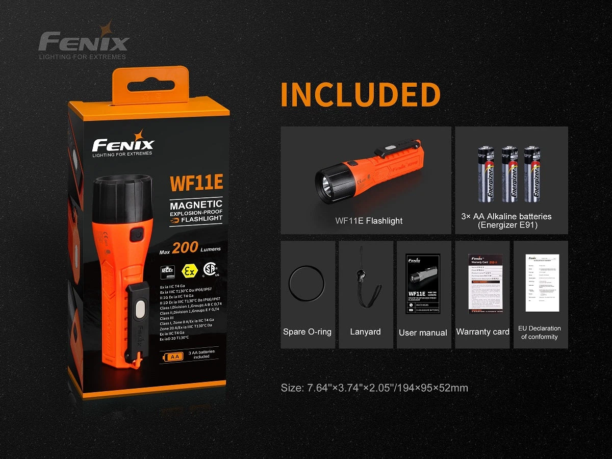 Fenix WF11E 200 Lumens Intrinsically Safe Flashlight 2 Fenix WF11E 200 Lumens Intrinsically Safe Flashlight - Image 2