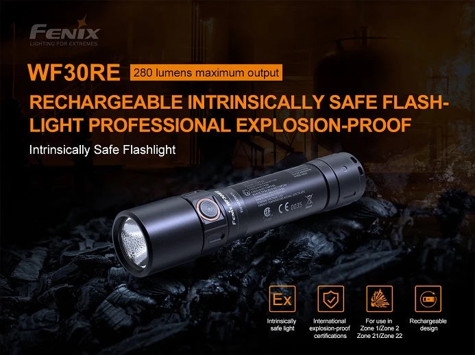 Fenix WF30RE 280 Lumens Intrinsically Safe Flashlight 5 Fenix WF30RE 280 Lumens Intrinsically Safe Flashlight - Image 5