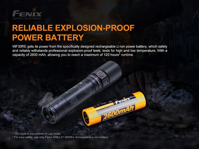 Fenix WF30RE 280 Lumens Intrinsically Safe Flashlight 10 Fenix WF30RE 280 Lumens Intrinsically Safe Flashlight - Image 10