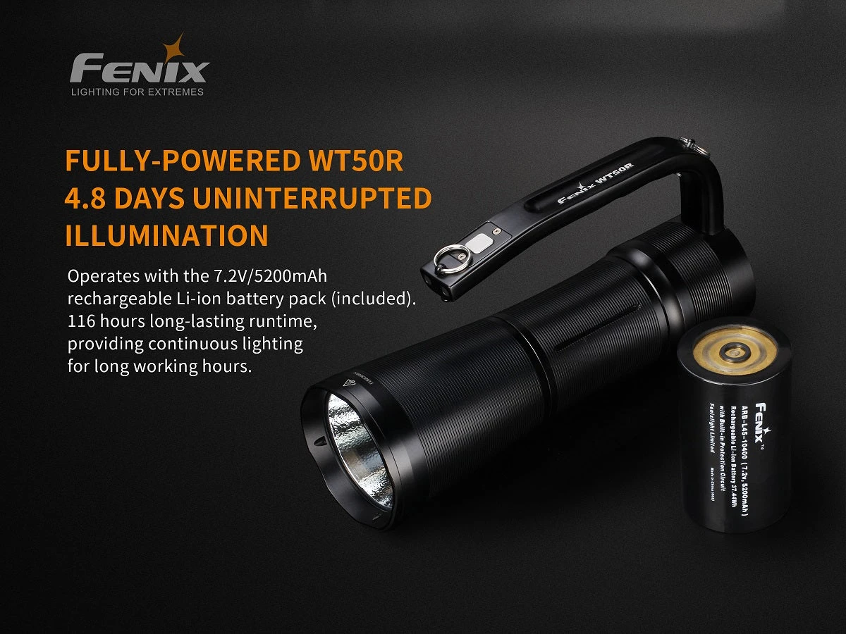 Fenix WT50R 3700 Lumens Rechargeable Flashlight 4 Fenix WT50R 3700 Lumens Rechargeable Flashlight - Image 4