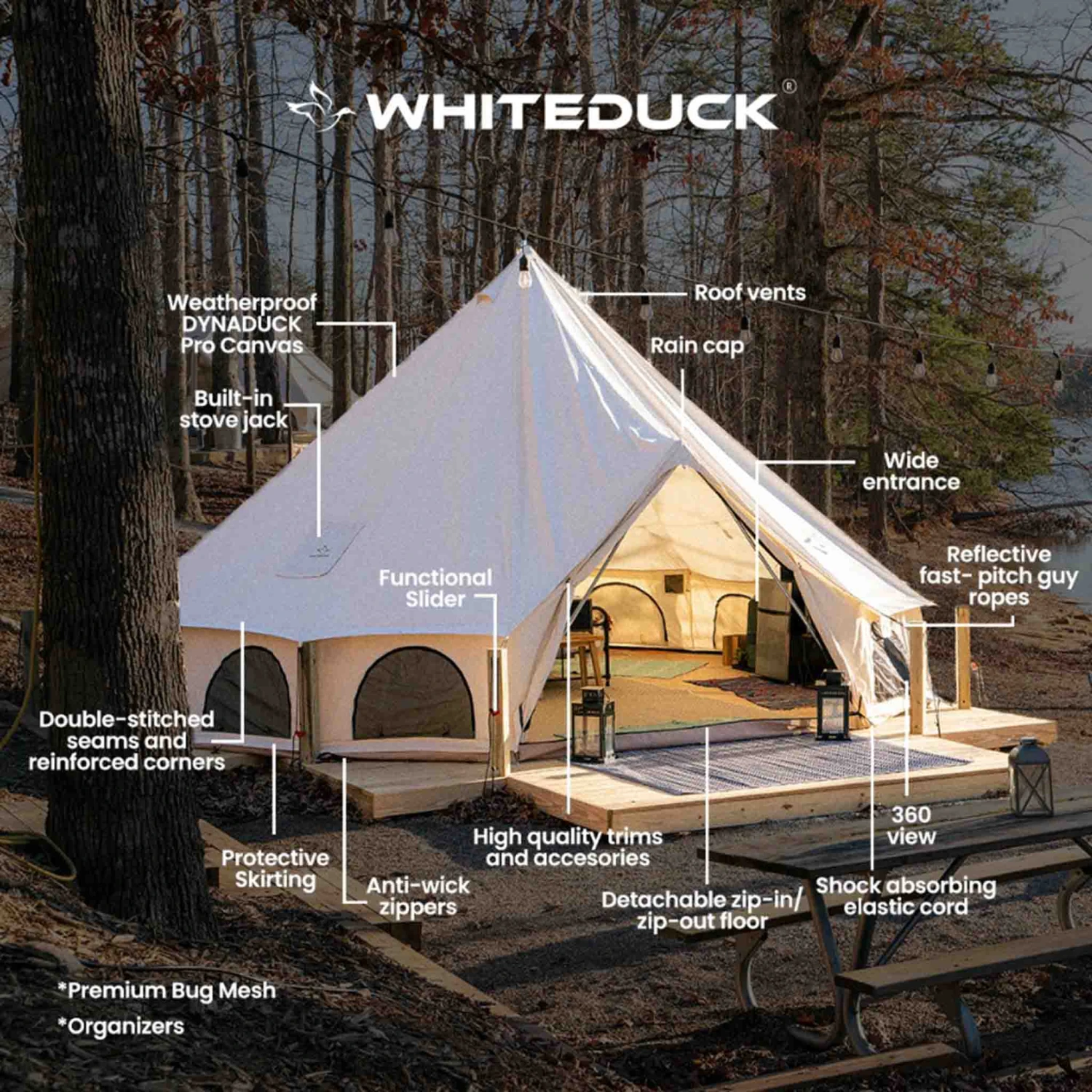White Duck Avalon Bell Tent - 20ft 3 White Duck Avalon Bell Tent - 20ft - Image 3