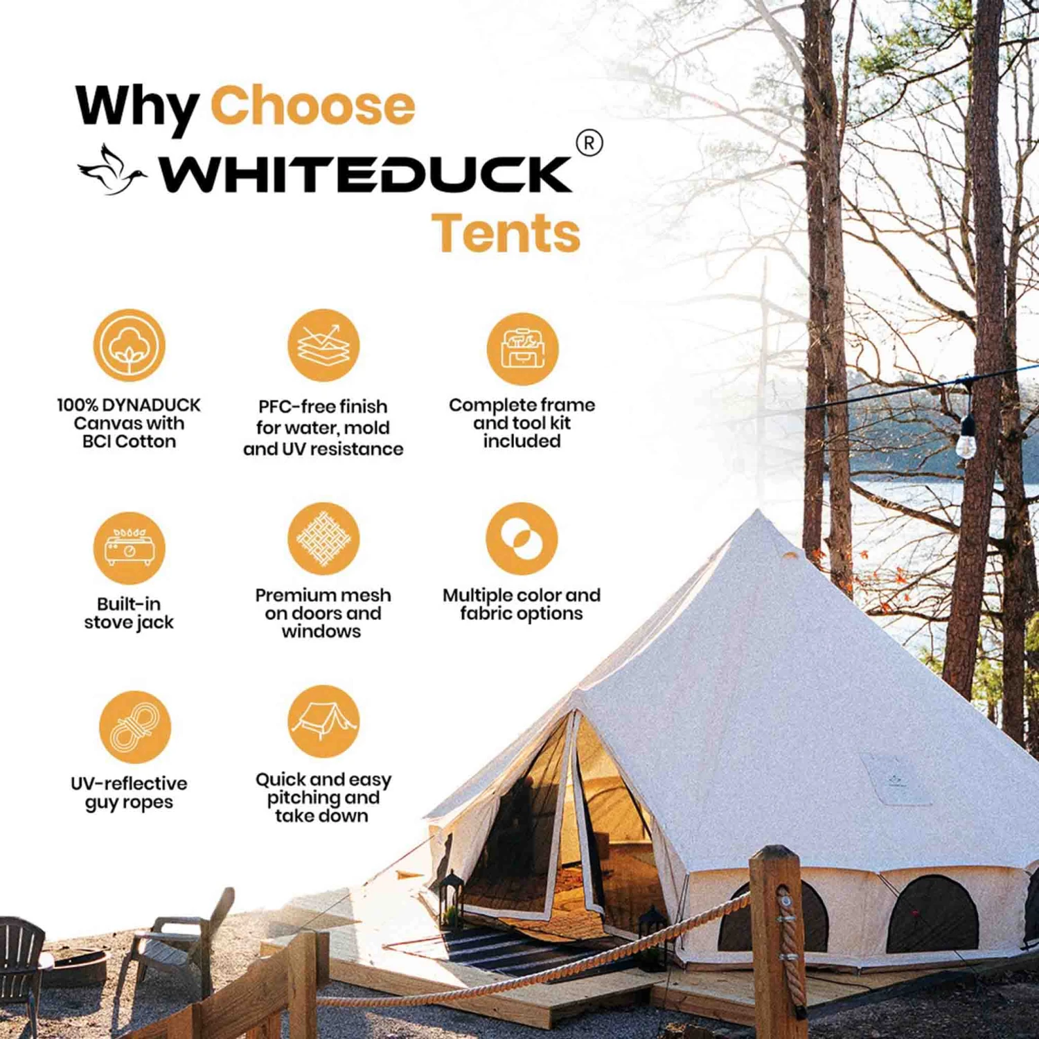 White Duck Avalon Bell Tent - 20ft 4 White Duck Avalon Bell Tent - 20ft - Image 4