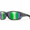 Wiley X Gravity - Captivate Polarized Green Mirror With Kryptek Neptune Frame