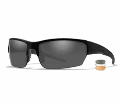 Wiley X Saint 3 Lens Pack ~ Smoke Grey- Clear- Light Rust With Matte Black Frame