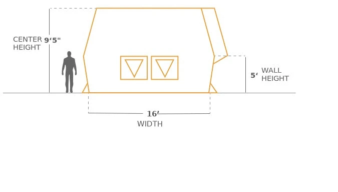 White Duck Alpha Wall Tent - 14ft X 16ft 13 White Duck Alpha Wall Tent - 14ft X 16ft - Image 13