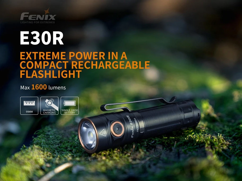 Fenix E30R 1600 Lumens Extreme Output Compact Rechargeable Flashlight 11 Fenix E30R 1600 Lumens Extreme Output Compact Rechargeable Flashlight - Image 11