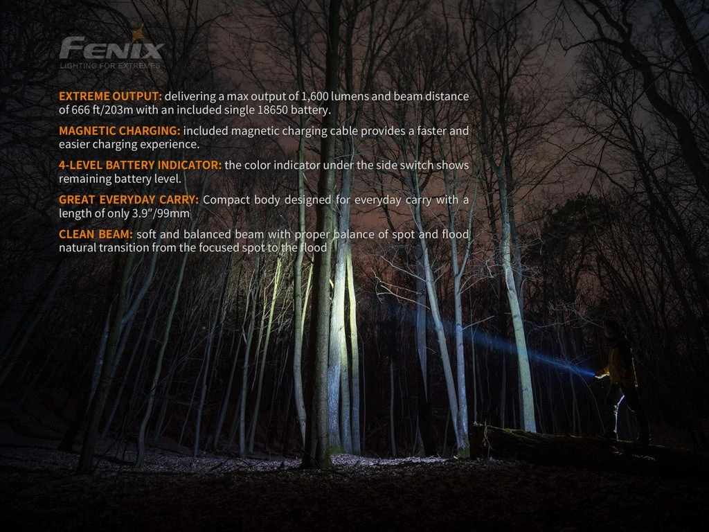 Fenix E30R 1600 Lumens Extreme Output Compact Rechargeable Flashlight 10 Fenix E30R 1600 Lumens Extreme Output Compact Rechargeable Flashlight - Image 10