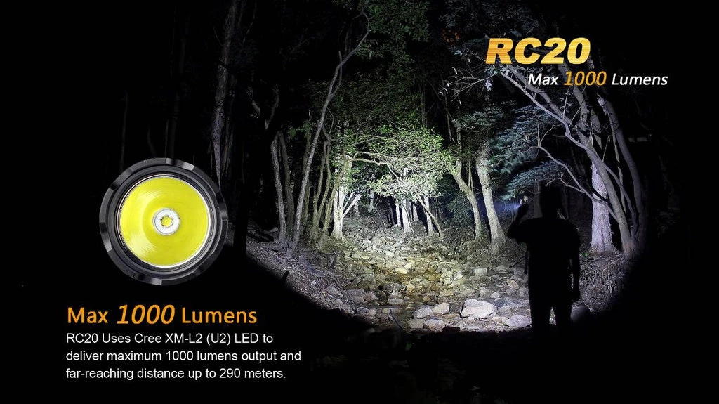 Fenix RC20 1000 Lumens Rechargeable Flashlight 12 Fenix RC20 1000 Lumens Rechargeable Flashlight - Image 12