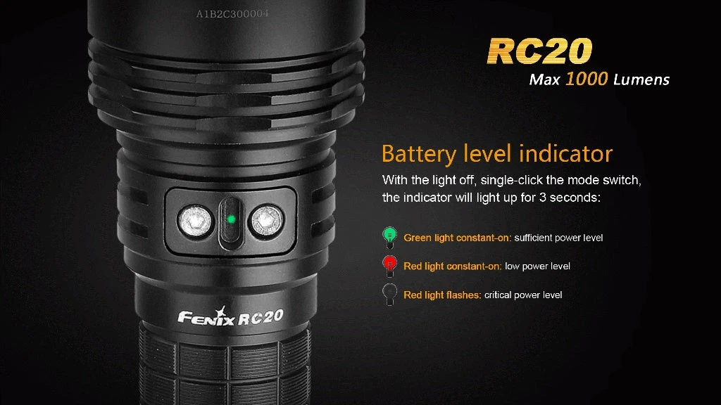 Fenix RC20 1000 Lumens Rechargeable Flashlight 8 Fenix RC20 1000 Lumens Rechargeable Flashlight - Image 8