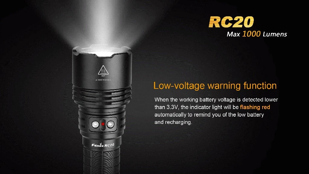 Fenix RC20 1000 Lumens Rechargeable Flashlight 7 Fenix RC20 1000 Lumens Rechargeable Flashlight - Image 7