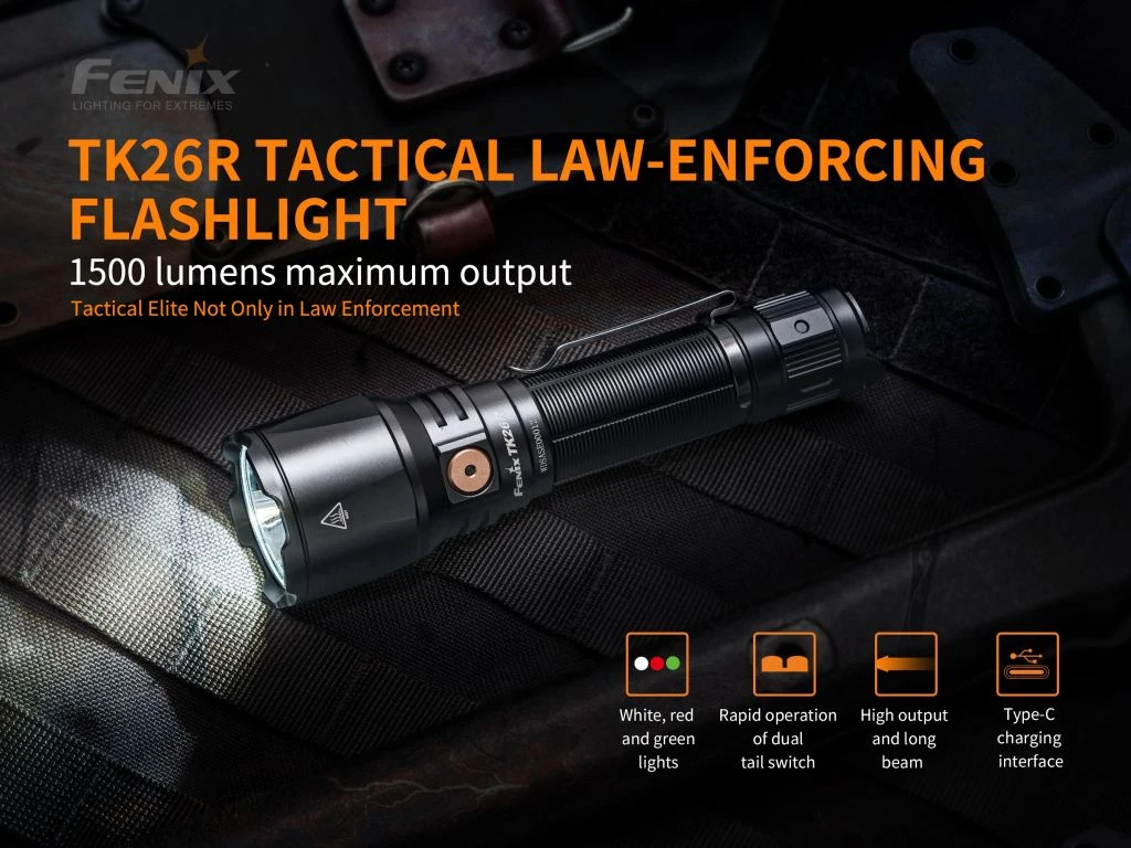 Fenix TK26R 1500 Lumens Law Enforcement Tactical Flashlight 13 Fenix TK26R 1500 Lumens Law Enforcement Tactical Flashlight - Image 13