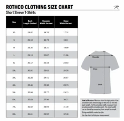 Rothco Marines Pain Is Weakness T-Shirt -Outdoor Sports Equipment Store good2goco rothco short sleeve sizechart2 1d347952 346d 4bf2 baa7 05541c5a4712
