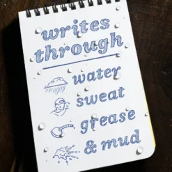 Rite In The Rain Weatherproof Metal Clicker Pen - Blue Ink -Outdoor Sports Equipment Store pen write thrgh blu scaled