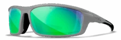 Wiley X Grid Sunglasses - Matte Cool Grey Frame With Captivate Polarized Green Lenses