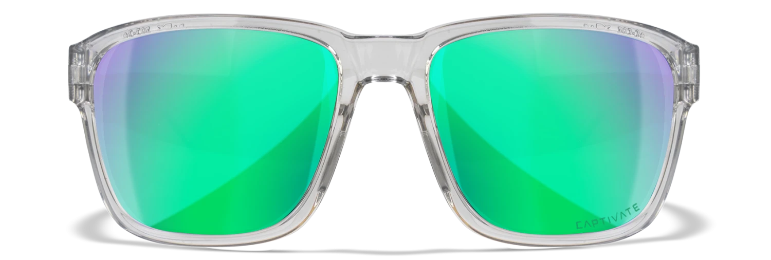 Wiley X Trek Sunglasses - Gloss Crystal Light Grey Frames With Captivate Polarized Green Mirror Lenses 3 Wiley X Trek Sunglasses - Gloss Crystal Light Grey Frames With Captivate Polarized Green Mirror Lenses - Image 3