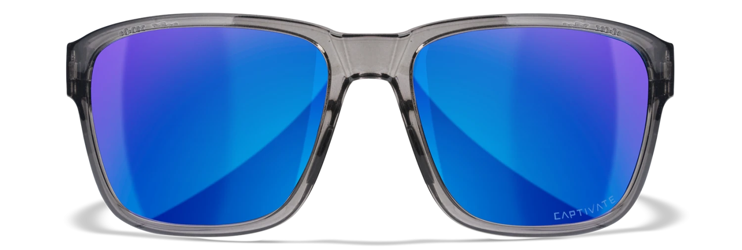 Wiley X Trek Sunglasses - Gloss Crystal Dark Grey Frame With Captivate Polarized Blue Mirror Lenses 4 Wiley X Trek Sunglasses - Gloss Crystal Dark Grey Frame With Captivate Polarized Blue Mirror Lenses - Image 4