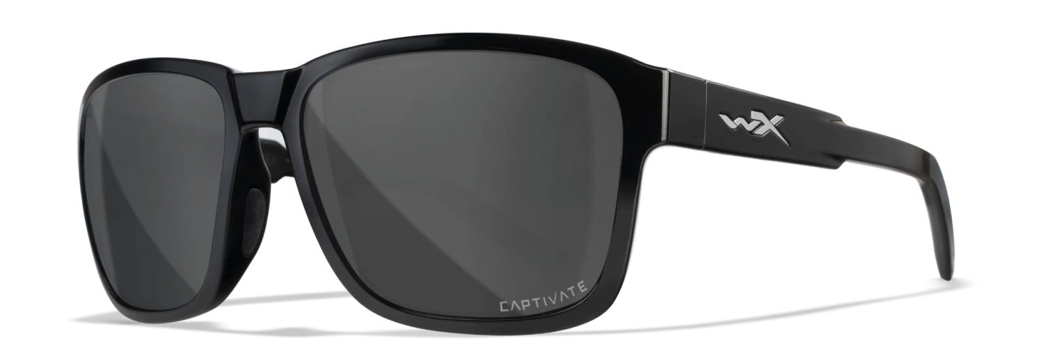 Wiley X Trek Sunglasses - Matte Black Frame With Captivate Polarized Grey Lenses 1 Wiley X Trek Sunglasses - Matte Black Frame With Captivate Polarized Grey Lenses
